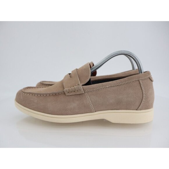 Vince Camuto Mens Kadron Shoes Loafers Size 8.5 Tan Suede Slip On Moc Toe Casual - Picture 4 of 13